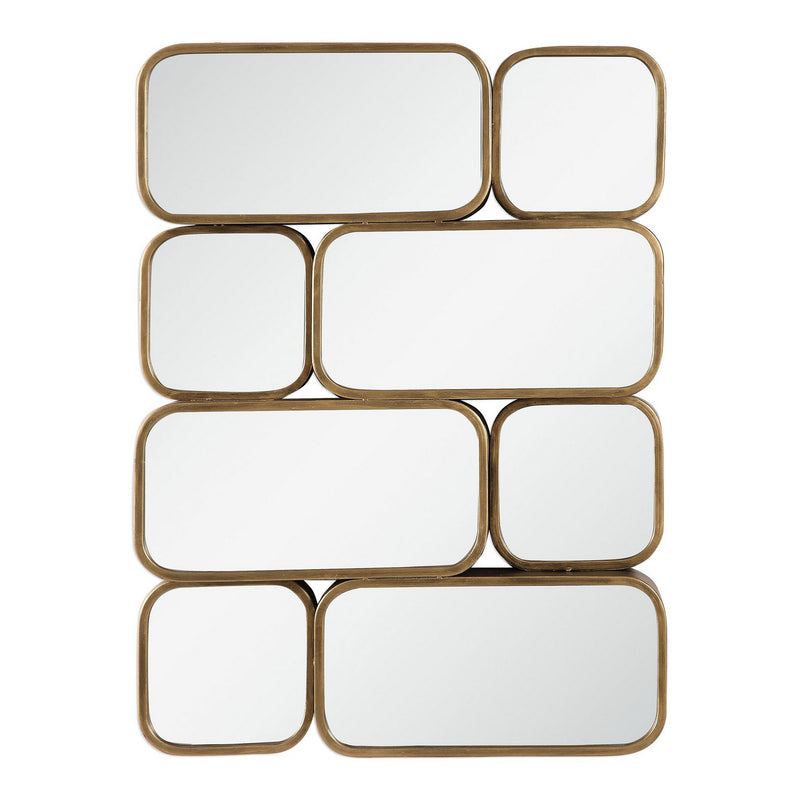 Uttermost's Canute Modern Gold Mirror Designed by David Frisch