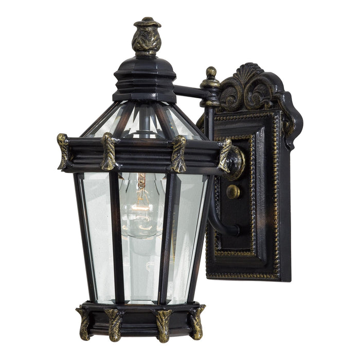 Stratford Hall 1-Light Wall Mount in Heritage with Gold Highlights & Clear Beveled Glass - Lamps Expo