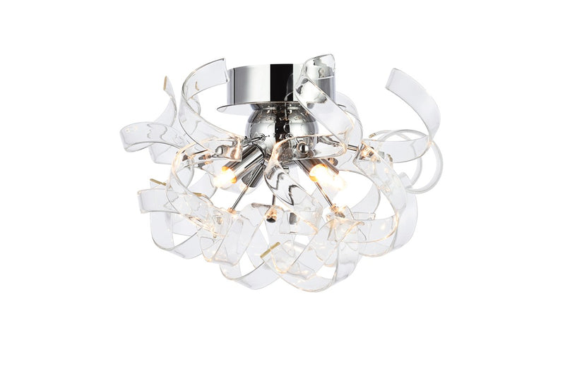 Ritz 4-Light Wall/Flush Mount in Chrome