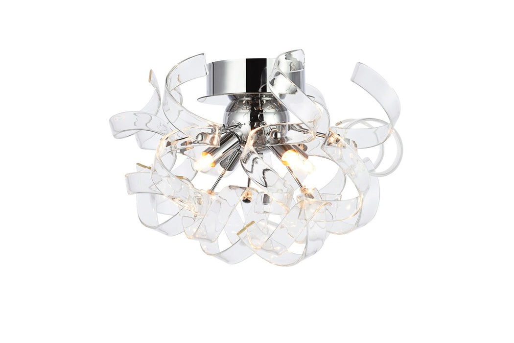Ritz 4-Light Wall/Flush Mount in Chrome