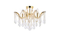Maria Theresa 4-Light Flush Mount in Gold with Clear Royal Cut Crystal