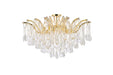 Maria Theresa 8-Light Flush Mount in Gold with Clear Royal Cut Crystal