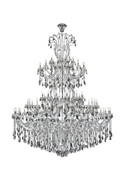 Maria Theresa 84-Light Chandelier in Chrome with Silver Shade (Grey) Royal Cut Crystal