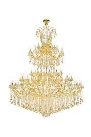 Maria Theresa 84-Light Chandelier in Gold with Golden Shadow (Champagne) Royal Cut Crystal