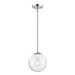 Dixon Small Pendant with Rod (Convertible) in Chrome