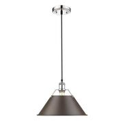 Orwell 1-Light Pendant - 14" (Convertible) in Chrome