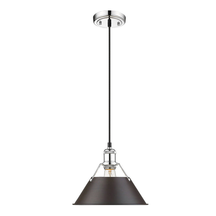Orwell 1-Light Pendant - 10" (Convertible) in Chrome