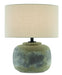 Beton 1 Light Table Lamp in Antique Earth with Light Beige Linen Shade