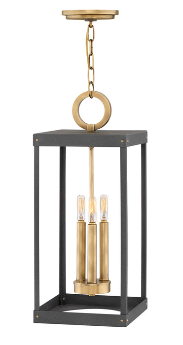 Porter Caged Pendant in Heritage Brass - Lamps Expo