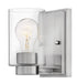 Miley Single Light Vanity in Brushed Nickel with Clear glass