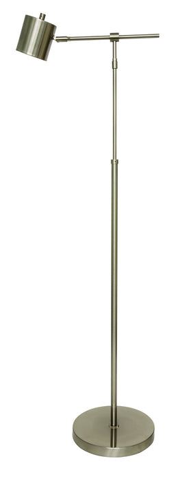 Morris Adjustable LED Floor Lamp in Satin Nickel