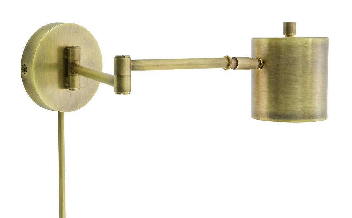 Morris Adjustable LED Wall Lamp in Antique Brass