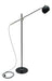 Orwell LED Counterbalance Floor Lamp in Black with Satin Nickel Accents