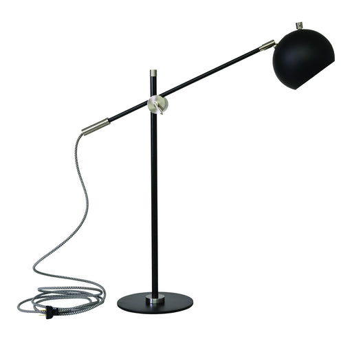 Orwell LED Counterbalance Table Lamp in Black with Satin Nickel Accents