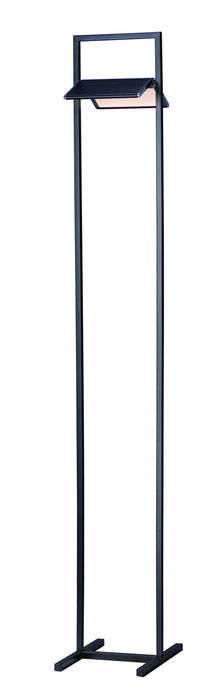 Glider LED Floor Lamp in Black / Polished Chrome - Lamps Expo