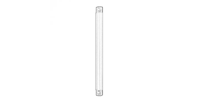 36 Inch Down Rod Wet Rated In Distressed Koa