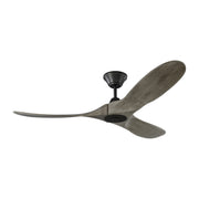 Maverick II Ceiling Fan in Aged Pewter with Light Grey Weathered Oak Blade