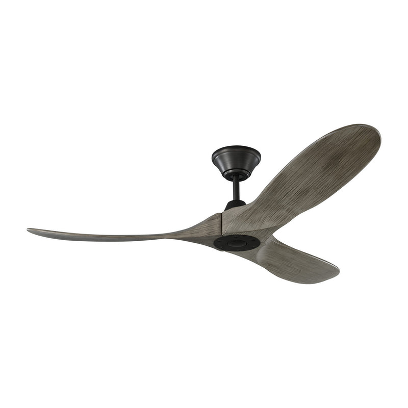 Maverick II Ceiling Fan in Aged Pewter with Light Grey Weathered Oak Blade
