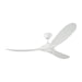Maverick Ceiling Fan in Matte White with Matte White Blade