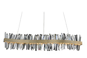 Allegri (030258-038) Glacier 60" LED Wave Island in Brushed Champagne Gold