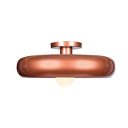 Bistro (s) Round Colored LED Semi Flush Mount in Copper and Gold Finish