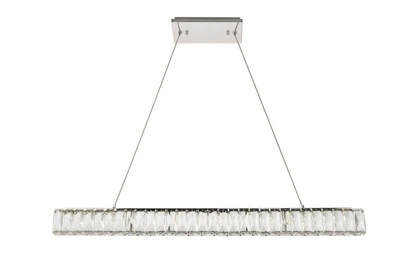 Monroe Chandelier in Chrome with Clear Royal Cut Crystal