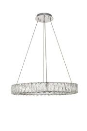Monroe Chandelier in Chrome with Clear Royal Cut Crystal