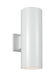 Two Light Outdoor Wall Lantern in White with Tempered Glass�Glass