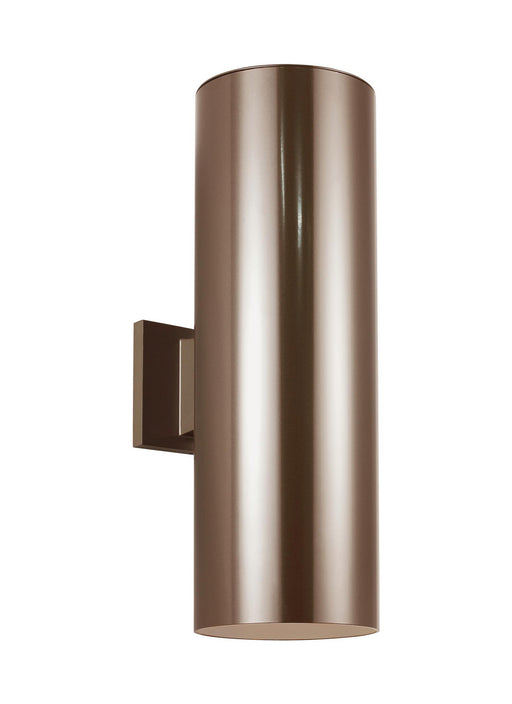 Large Two Light Outdoor Wall Lantern in Bronze with Tempered Glass�Glass