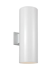 Large Two Light Outdoor Wall Lantern in White with Tempered Glass�Glass