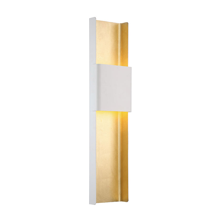 Tribeca 1 Light Wall Sconce in White Gold Leaf - Lamps Expo