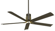 Clean 60" Ceiling Fan in Oil Rubbed Bronze/Toned Brass