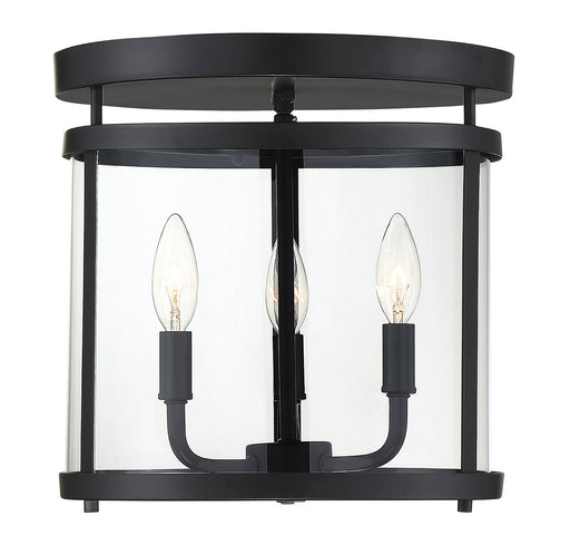 Penrose 3-Light Semi-Flush in Black