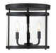 Penrose 3-Light Semi-Flush in Black
