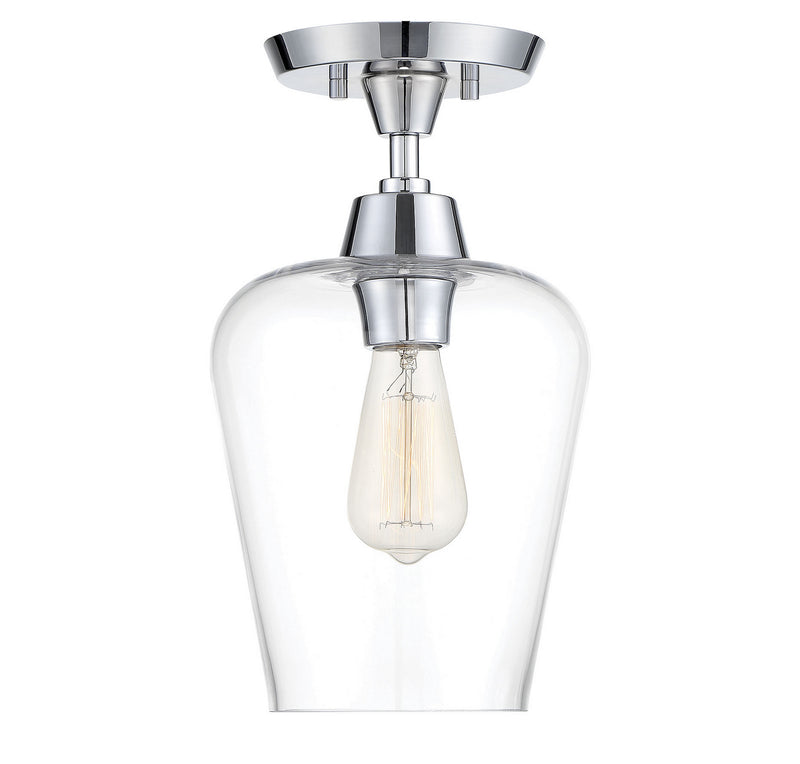 Octave 1-Light Semi-Flush in Polished Chrome