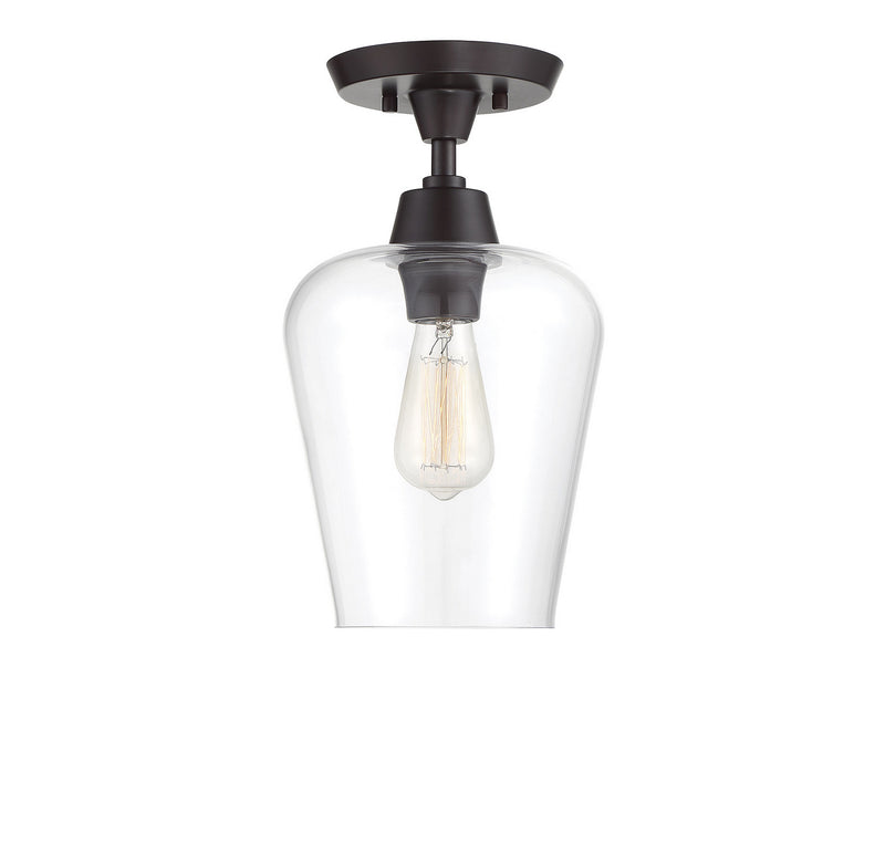 Octave 1-Light Semi-Flush in English Bronze