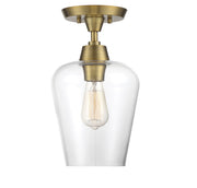 Octave 1-Light Semi-Flush in Warm Brass