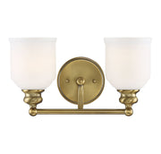Melrose 2-Light Bath Vanity in Warm Brass