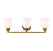 Melrose 3-Light Bath Vanity in Warm Brass