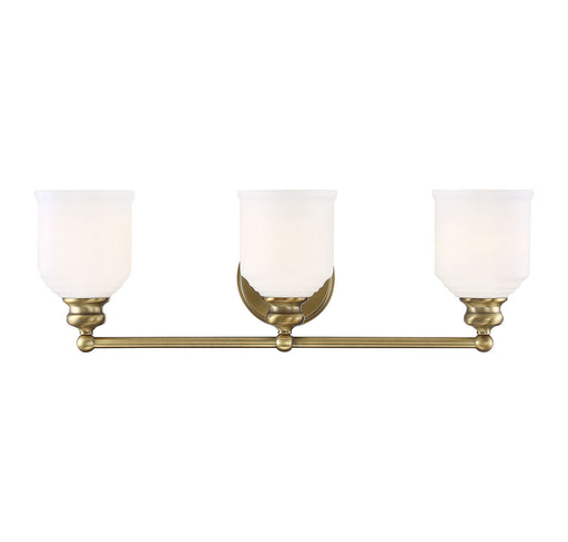 Melrose 3-Light Bath Vanity in Warm Brass