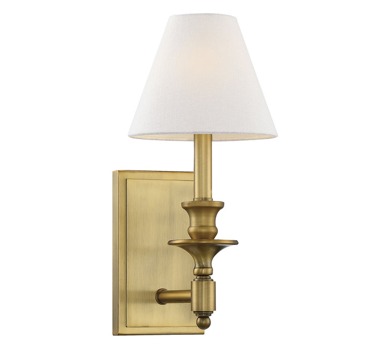 Washburn 1-Light Sconce in Warm Brass - Lamps Expo