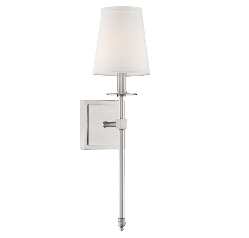 Monroe 1-Light Sconce in Satin Nickel