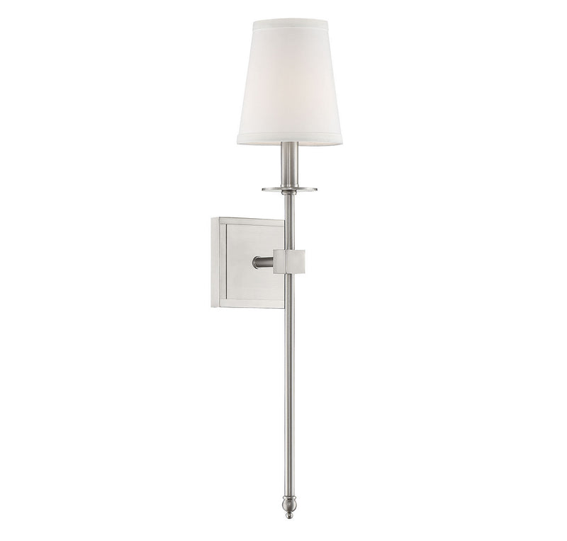 Monroe 1-Light Sconce in Satin Nickel