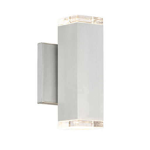 Block LED Wall Light in Brushed Aluminum - Lamps Expo