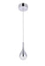 Amherst 1-Light Pendant in Chrome with Clear Crystal