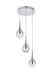 Amherst 3-Light Chandelier in Chrome with Clear Crystal