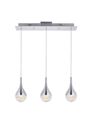 Amherst 3-Light Chandelier in Chrome with Clear Crystal