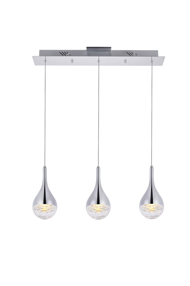 Amherst 3-Light Chandelier in Chrome with Clear Crystal