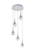 Amherst 5-Light Chandelier in Chrome with Clear Crystal