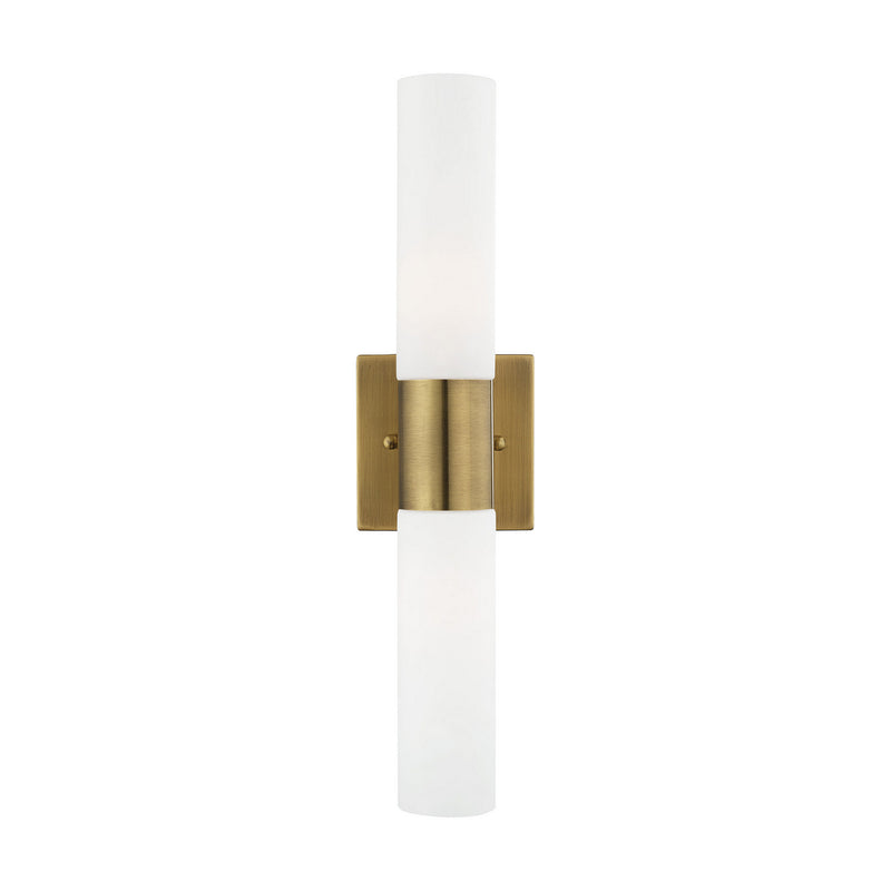 Aero 2 Light Bath Vanity in Antique Brass